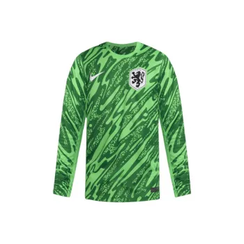 Nike Netherlands 2024/25 Stadium Goalkeeper Soccer Jerseys Men's Sparkling Green