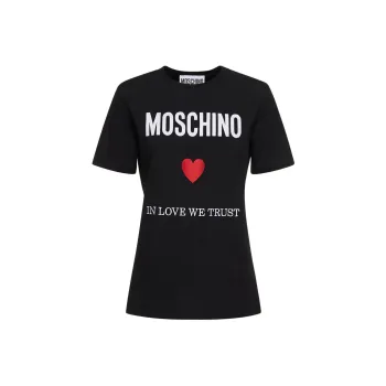 MOSCHINO Logo Embroidered Crewneck Dress