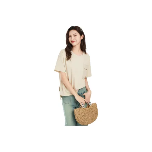 Fragment T-Shirt Women's Gray Green