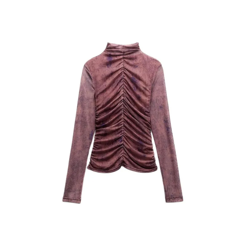 ZARA T-Shirt Women's Vinegar Chestnut-0
