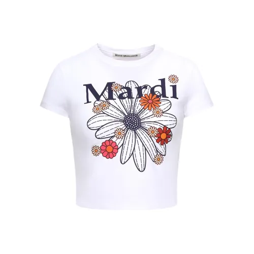 MARDI MERCREDI Crop Top Short Sleeved T Shirts Women's