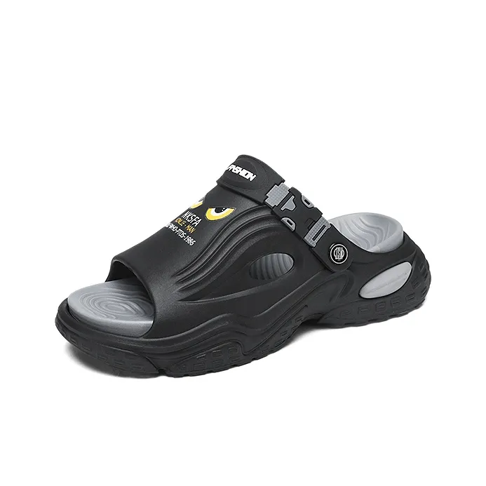 JEANSWEST Slide Slippers Men Black/Gray/Blue/Brown-0