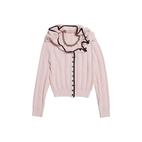 Y/Project Ruffled Neck Button Up Cardigan