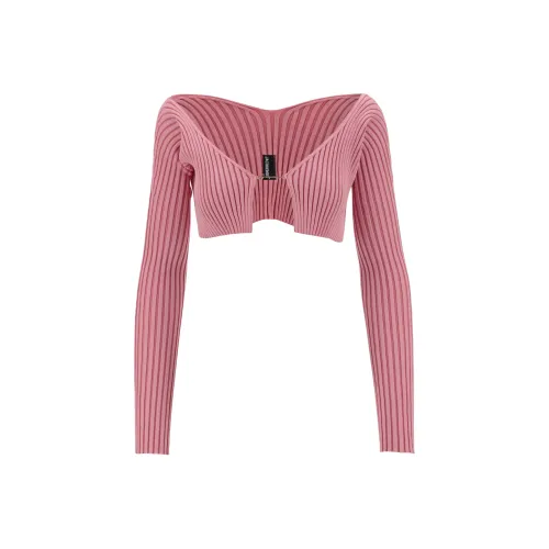 Jacquemus Ribbed Knit Cropped Cardigan