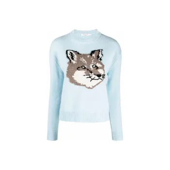 Maison Kitsune Sweaters Women's Light Blue