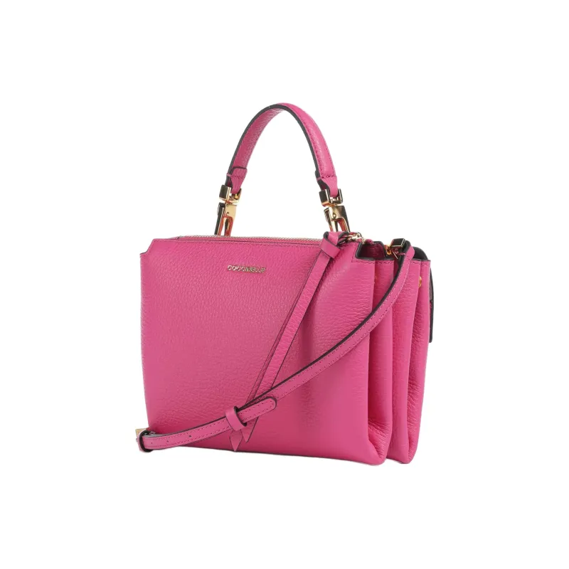 COCCINELLE Arlettis Grain Leather Shoulder Bag, Crossbody Bag, Handbag Women's Fuchsia-1