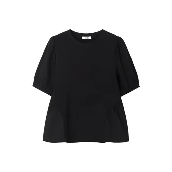Demana Puff Sleeve T Shirt Women's Black