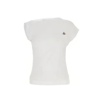 Vivienne Westwood Orb Embroidered One Shoulder Top