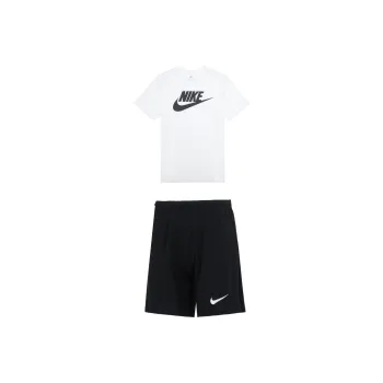 Nike Casual Sportswear Men White Top+Black Shorts