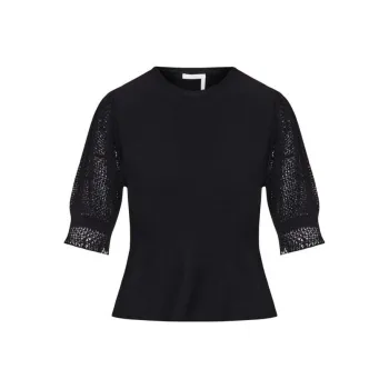 Chloé Lace detail Knitted Top