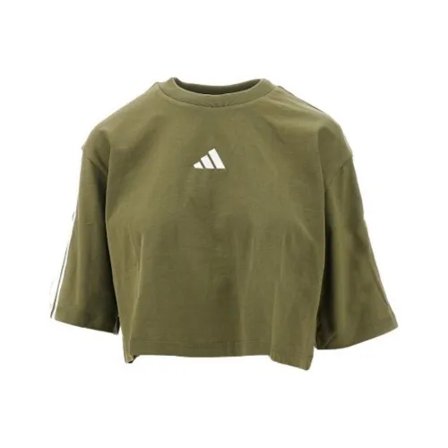 Adidas Clothing T Shirts Women's Olive