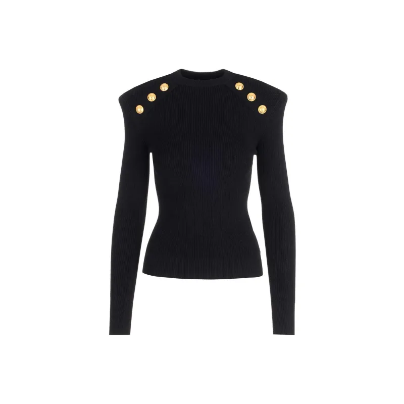 BALMAIN Shoulder pad Sweater-0