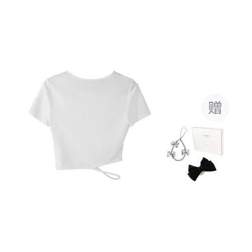 Fstudio Korean Style Hot Girl Elegance Versatile Individual Design Short Sleeved T Shirts Women's