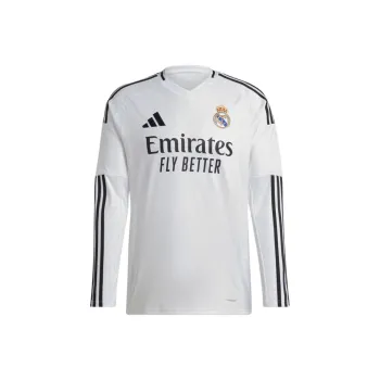 adidas Real Madrid 24/25 Long Sleeve Home Jersey White