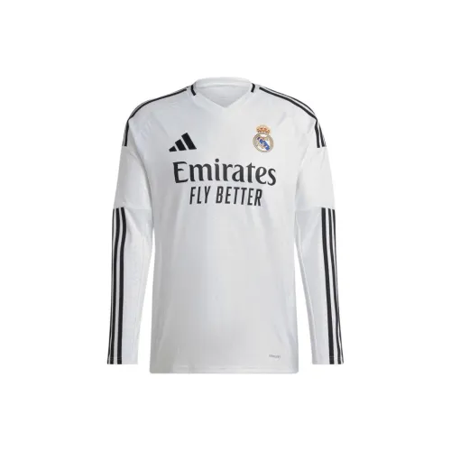 adidas Real Madrid 24/25 Long Sleeve Home Jersey White