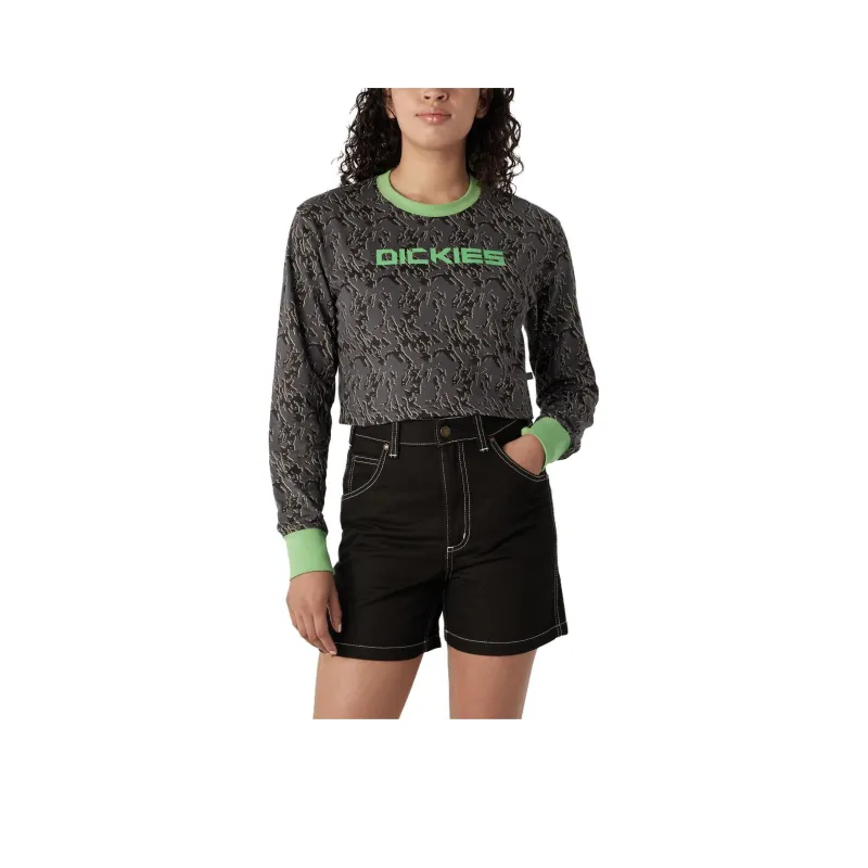 Dickies Crop Tops Women's Charcoal Gray-0