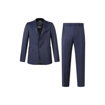 Zegna SS24 Business Suits Men's Dark Blue