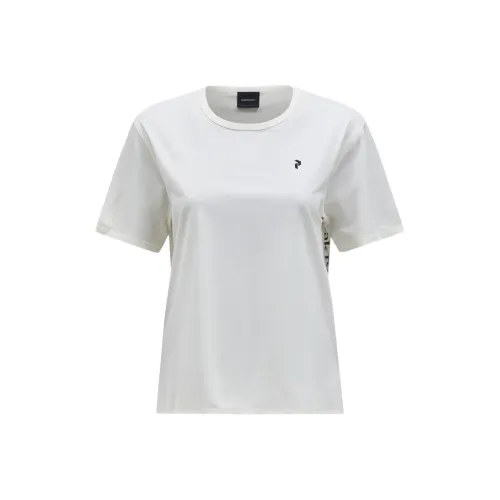 PEAK PERFORMANCE Drop Shoulder Sleeve T Gold Women's Vintage White