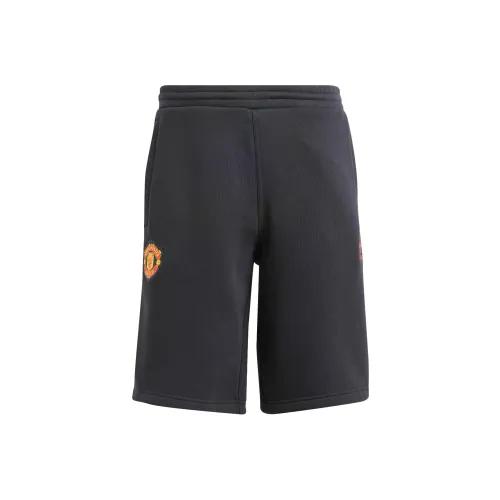 Adidas Originals Essential Manchester United Essentials Trefoil Shorts Soccer Bottoms Men's Black