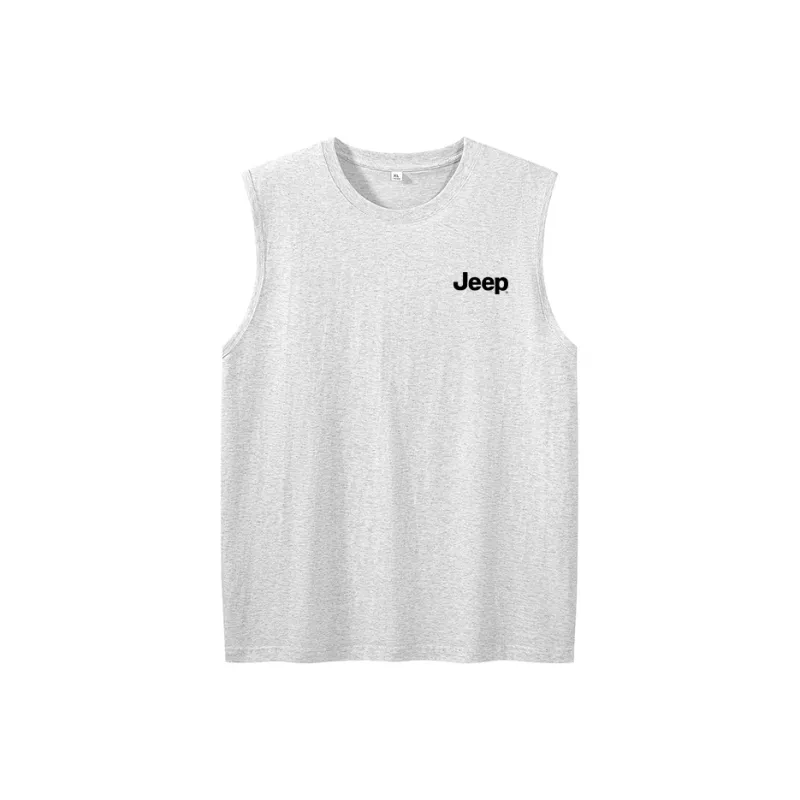 Jeep Tank Top Unisex White Gray-0