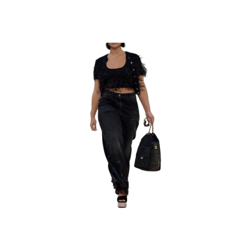 CHANEL 25S Tank Tops Women's Black-0