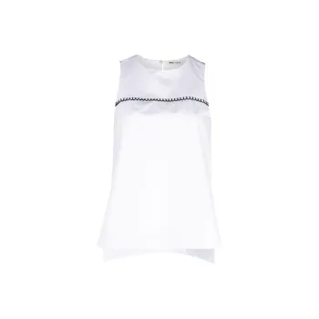 Ports 1961 Plein Air Sleeveless Cotton Blouse