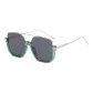 Green Silver Frame with Gray Lens