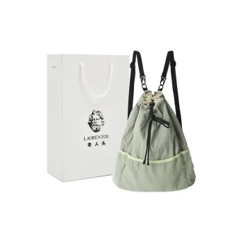 Old Man's Head Fabric Backpack Unisex Green/Black