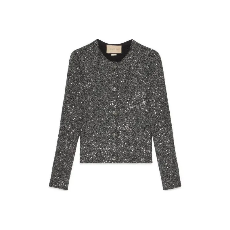 GUCCI Sequin Round neck Cardigan-0
