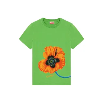 KENZO Poppy print Cotton T shirt