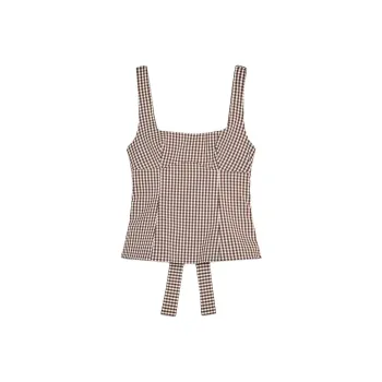 ZARA Tank Top Women's Brown/White