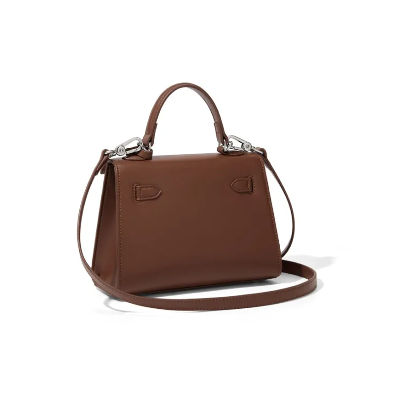 CinvaiKrose Synthetic Leather With Cow Leather Handbag Large Size Women's Ecru/Brown/Black-5