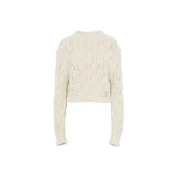 Chloé Cropped Intarsia Knitted Jumper