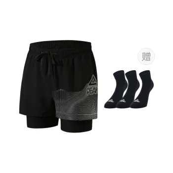 PEAK Sports Shorts Men's Comes With Socks