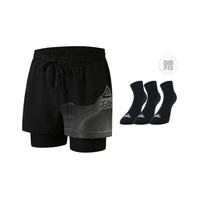 PEAK Sports Shorts Men's Comes With Socks-0