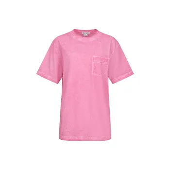 URBAN REVIVO Drop Shoulder Sleeve T Shirt Women's Pink