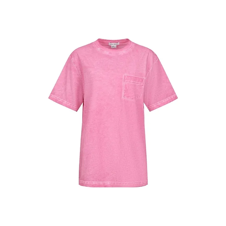 URBAN REVIVO Drop Shoulder Sleeve T Shirt Women's Pink-0