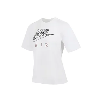 Nike Sportswear Boxy Logo Print Retro Crewneck Pullover T Shirt White