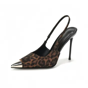 CHILI Slim Heel High Heels Women's Leopard Print
