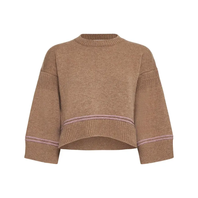 MARNI Logo Intarsia-Knit Cropped Jumper-0