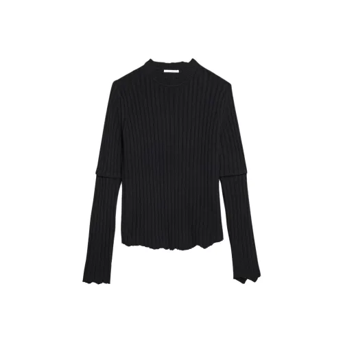 Helmut Calvin Distressed Ribbed Jumper