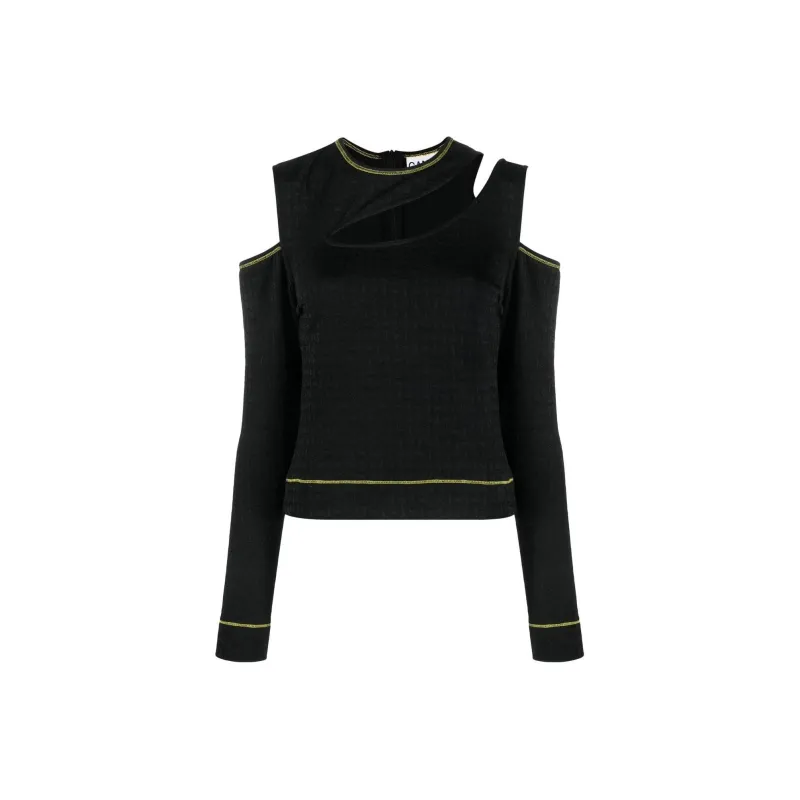 GANNI Jacquard Cut Out Top-0