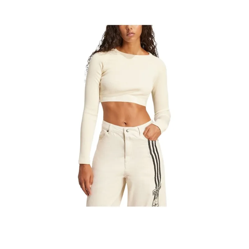 Adidas Originals Crop Tops Women's Ivory-0