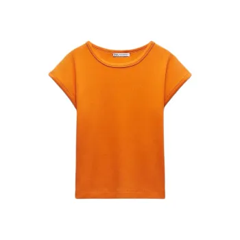 ZARA T-Shirts Women's Orange