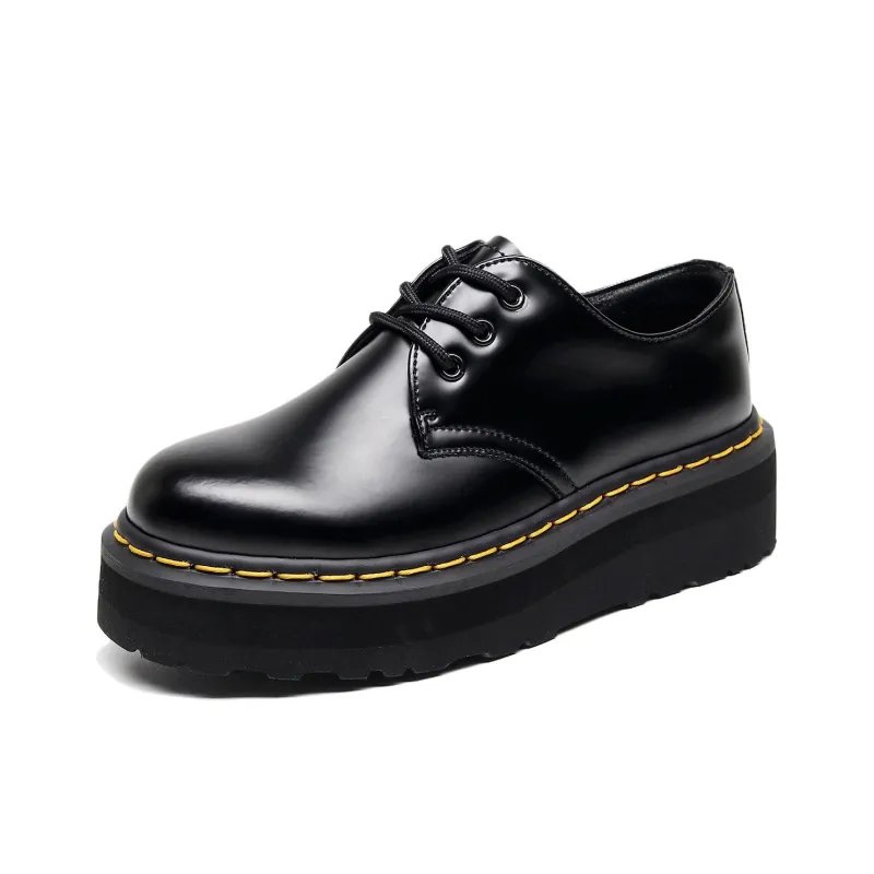 SITULANG Anti Slip And Wear Resistant Height Increasing Low Top Casual Shoes Unisex Black-1