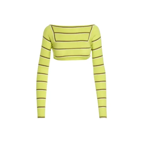 EMILIO PUCCI Striped Long-Sleeved Cropped Top