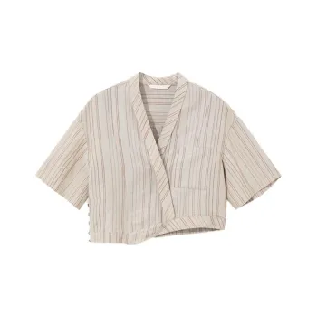 Broadcast Crop Tops Women's LB2 Greengage Green Stripes