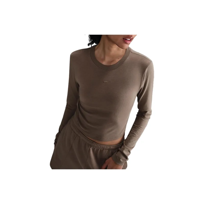 Nike Sportswear Chill Knit Women's Slim Long Sleeve Cropped Top-0