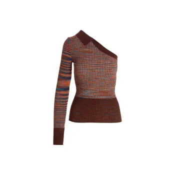 Jacquemus Le Polo Zucca One shoulder Polo Top