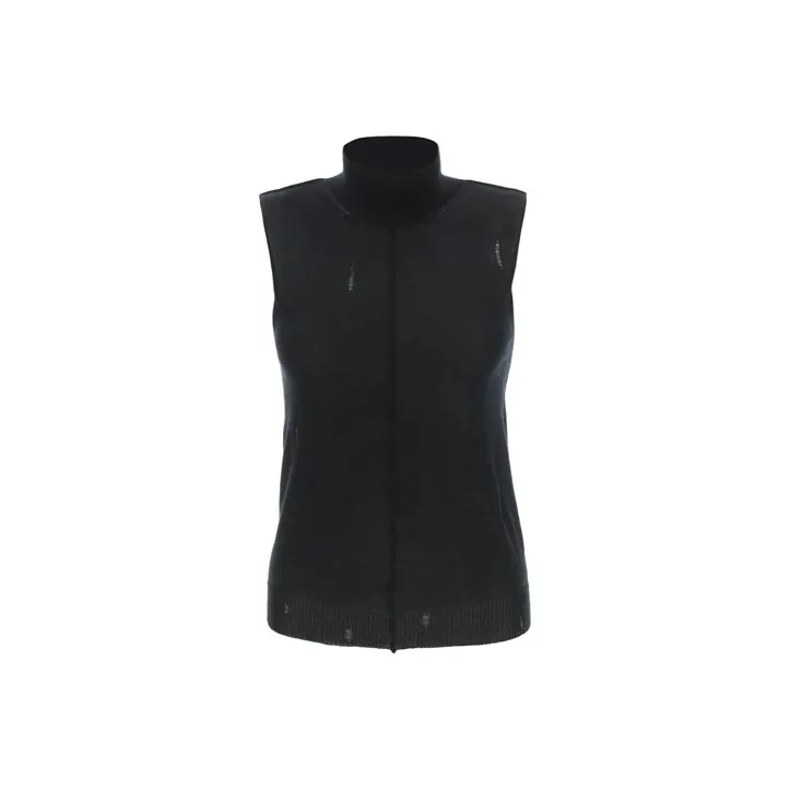 AMIRI High Neck Distressed Knitted Vest-0